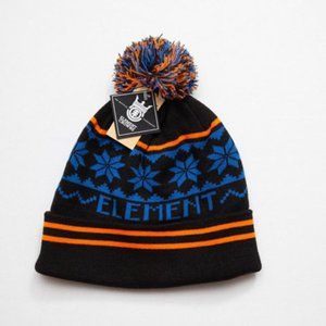 Element Crowns Black / Navy / Orange Beanie Hat